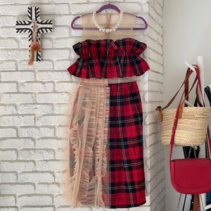 Simone Rocha for h&m collection Tartan dress, XS / eu 34 never worn
